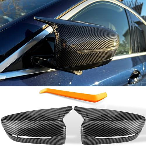 M Sport Spiegelkappen Kompatibel mit BMW 3er, 5er, 6er, 7er Passend für G30 G31 G38 G20 G21 G28 G32 G11 G12 G14 G15 Aussen Accessories Exterieur Tuning Zubehör - Nur Linkslenker (LHD) Modelle