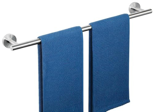 SAYAYO handdukshållare, väggmonterad handduksstång för handduk SUS 304 rostfritt stål handdukshängare för badrum kök 60cm, borstad nickel, EGKN2301FT-600-LS