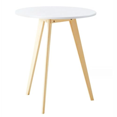 Hölzernes Rund Beistelltisch 60/70/80CM Durchmesser X 27,3 Höhe Couchtisch Platte & 3 Robuste Kiefer Massiv Holzbeine Für Die Verwendung Im Schlafzimmer Wohnzimmer Oder Eingangsbereich(Size:60cm)