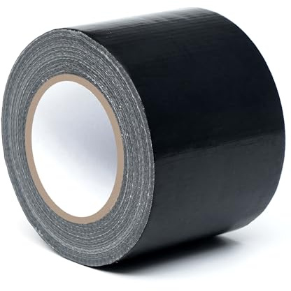 WINSOME Black Duct Tape Adhesive Gaffa Tape 95mm X 50M - Waterproof Tape For Outdoor Use - Super Sticky Duct Tape For Repairing