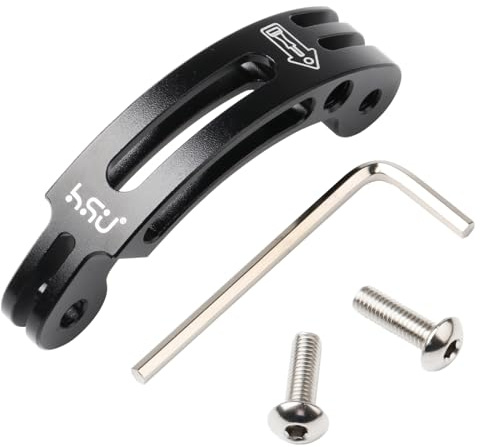 HSU Böjd förlängningsarm för GoPro, kamerafäste i aluminiumlegering med 1/4 skruvhål för de flesta actionkameror (7,6 cm)