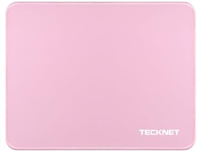 TECKNET Mauspad, 280 x 210 mm Gaming Mousepad mit Wasserdicht und Rutschfester Gummi für PC-Büro, Arbeit, Gaming, Studium, Laptop, Computer, Zuhause-Rosa