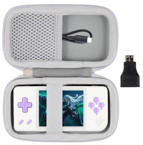 Khanka Case for Anbernic RG35XX H/RG35XX Plus/RG35XX/RG28XX Game Console | Compatible with Anbernic RG35XX H/RG35XX Plus/RG35XX/RG28XX Handheld Game Console;Hard Case for Storage,Case Only