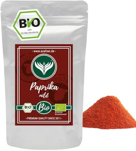 Azafran BIO Paprika Pulver mild gemahlen spanisch Delikatess Paprikapulver (edelsüß) 250g