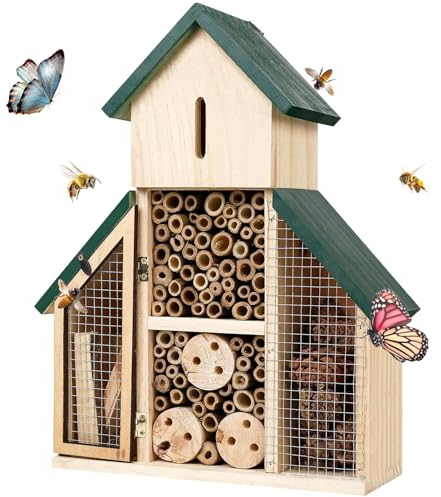 Unterschlupf im Freien | Garten Bienenkasten | Hofdekoration Haus | Hängendes Hotel, Nisthaus, Lebensraum Box, Marienkäfer Nisthaus, Mehrzweckhaus für Zuhause