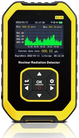 Contatore Geiger radioattività, misuratori Emf radioattività, rilevare raggi X, Y e ß, display LCD 5 unità di misura
