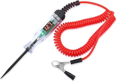 Auto Spannungsprüfer Stift, Prüflampe 12v,Spannungsprüfer DC mit Digitaler LCD Automobil Stromkreistester,für Autobatterie