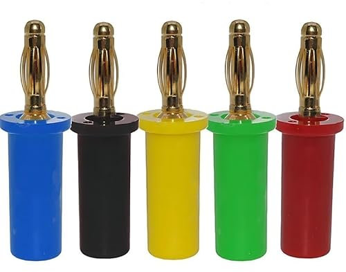 Pure Copper Gold-plated 4mm Banana, Lantern Type, High Current 4mm Sound Box Speaker Wire, Banana Gold-plated Connector(M8,20 PCS)