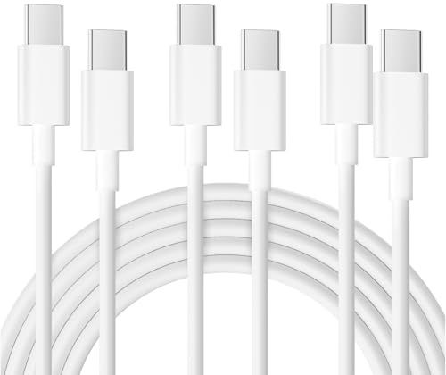 HYDOOD 3Pack USB C Cable, USB C to USB C Fast Charging Cable, 60W Type C Charger Cord for Phone 15/16, for MacB00k Pro/Air, Pad Air/Pro for Galaxy S25/S24/S23-9FT/2.7M