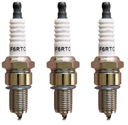 3-Stück F6RTC Zündkerze Rasenmäher, Zündkerzen, F6RTC Zündkerze Ersetzen für NGK 7822/6634/BPR6ES, Longlife Autoteile Auto Parts Ersatzteilen für NGK BPR6ES(7822/6634/995) WR6DC RN9YC MTD 951-10292