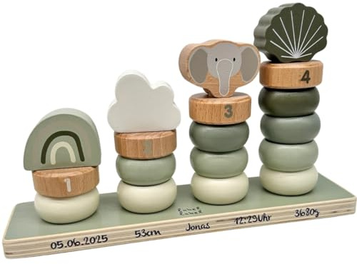 KIDSLINO Stapelspiel Häschen Olive I Label Label I Babygeschenk I personalisierbar
