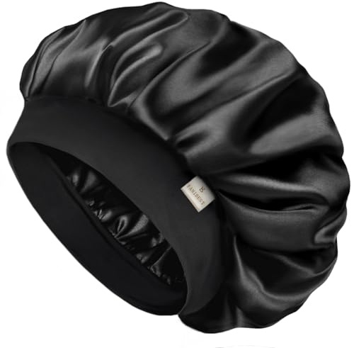 YANIBEST Haube für Männer Haar Haube zum Schlafen Doppelschichtige Satinhauben für Schwarze Frauen lockiges Haar Schlafkappe