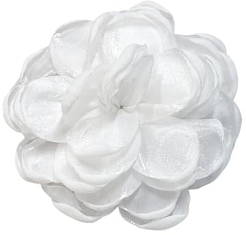 90mm Broche Fleur En Tissu - Grand Camélia Élégant - Accessoire De Costume, Robe Et Coiffure Pour Femme Et Homme - Idéal Pour Mariage, Cérémonie, Anniversaire Et Fête - Bijou De Mode