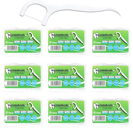 450 Stück Zahnseide Stick, Zahnstocher Stick, Einwegzahnseide Zahnreinigung Sticks, Dental Floss, Zahn Draht， Zahnpflege Interdental Flossers, für Familien, Hotels und Reisen