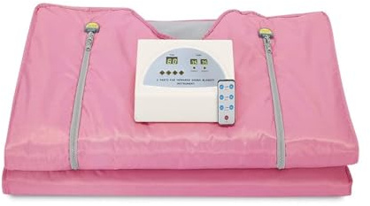 Manta para sauna, Manta de sauna mejorada, manta cafactora Oxford Digital FIR 2 zonas, moldeador corporal for pérdida peso, terapia desintoxicación, belza antienvejecimiento(Pink)