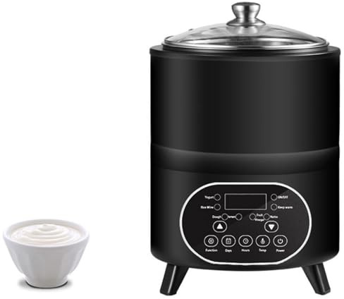 HaiZethonic Yogurtiera,Macchina Gelato Multifunzione 8l,Fermentatore per Yogurt, Macchina Automatica per Yogurt 400 W,Yogurtiera Professionale Black-8L