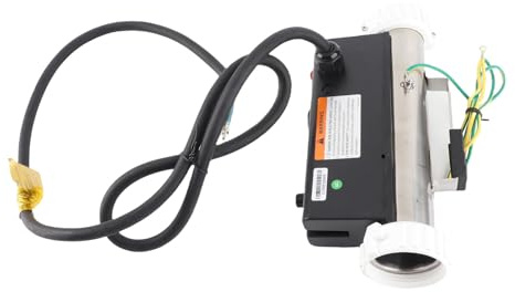 ZASCHMOY Poolvärmare Elektrisk Badtunnasvärmare med Temperaturkontroll – Självuppvärmande för Spabadkar och Pool – Fast 1KW för Pålitlig Prestanda (3KW)