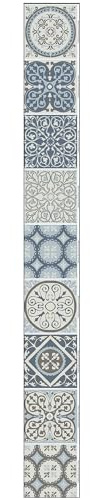 Sticker carrelage adhésif décoratif autocollant, coimbra, carreaux de ciment bleus sur fond gris, x9, 10 cm X 10 cm