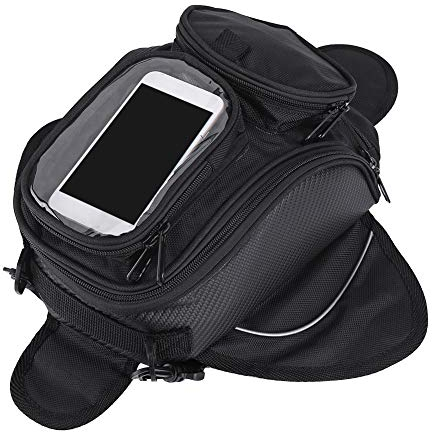 Keenso Motorrad Magnetisch Tanktasche, Universal Motorrad Tankrucksack 1680D Oxford Stoff Wasserdicht Mehrere Taschen Tanksack