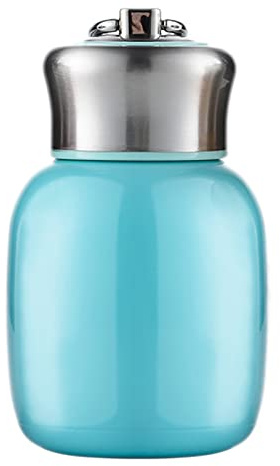 Petite bouteille isotherme de 200 ml - Bouteille d'eau isotherme sans fuite - Bouteille d'eau chaude et froide Taille unique bleu