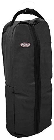 Showman Black Durable Nylon Halter Bridle Rein Handle Front Zipper Carry Bag