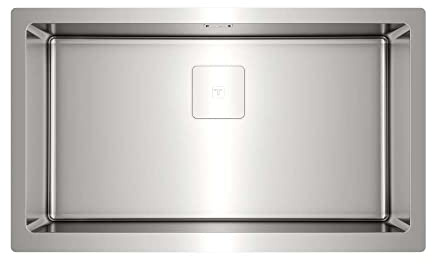 TEKA Fregadero Encastrado 80 cm Acero Inoxidable, 1 Cubeta 74 cm, SilentSmart, Triple Instalación, Desagüe Cuadrado, AMERICAN PRO 80 M-XP 1B