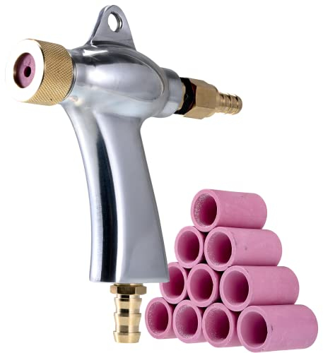 Sandstrahlpistole, Sandstrahlpistole, Sandstrahlpistolen-Set für Sandstrahlschrank, mit 10 Keramikdüsen