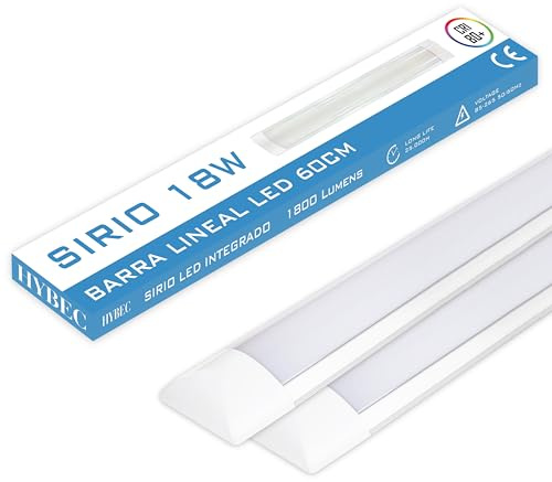CLAR - Feuchtraumleuchte 60cm, Keller- & Werkstattlampe, Deckenleuchte Lang, Leuchtstoffröhre, Garagenleuchte, Balkenleuchte, Wannenleuchte, Neutralweiß 4000K, 18W (Pack 2)