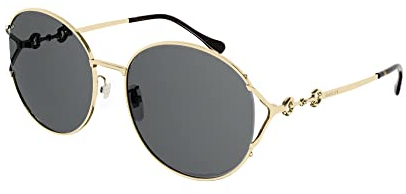 Gucci Damen Sunglasses Sonnenbrille, Gold/Grau