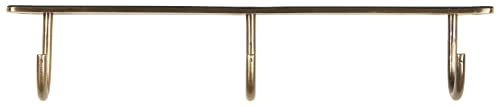 Ib Laursen Hakenleiste mit 3 Haken antikes Messing Aussehen