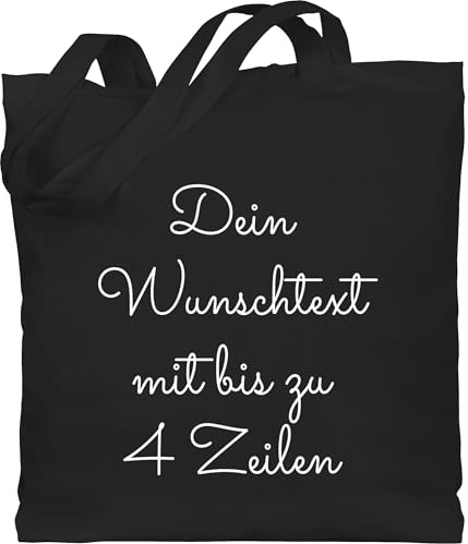 Geschenk mit Namen personalisiert by Shirtracer - Baumwolltasche - Aufdruck selbst gestalten - Wunschtext I Geschenk personalisiert