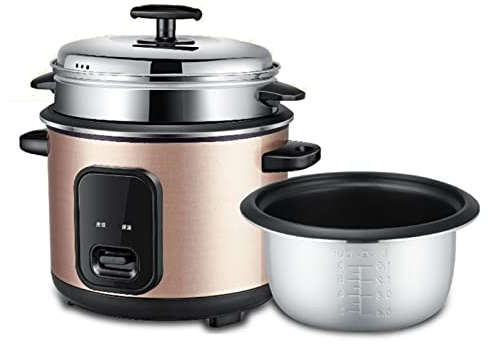 THEGA Bollitore Elettrico per Il Riso con Rivestimento Antiaderente - Cuociriso Multifunzionale, Rice Cooker per Uso Domestico, Include Inserto per Cottura A Vapore, Cucchiaio E Misurino (Size : 4L)