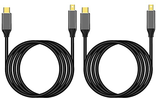 kunyi 2X USB C to Mini Displayport Cable USB Type C 3 to Mini DP Cord 4K Adapter Cable