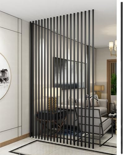 Room Divider/ Paravent 1 2 5er-Pack Sichtschutzgitter Nach Dem Schlafzimmer, Büro, Raumtrennung, Freistehende, Stehende Raumteiler Aus Metall/schwarze Wandtrennwand, Dekor, Hoch, 240, 220, 200, 180 Cm
