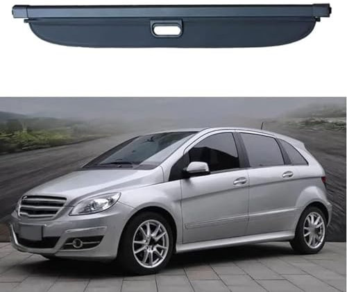 LVTFCO Auto Laderaumabdeckung Kofferraumabdeckung Rollo für Mercedes Benz B Class W245 B180 B200 2008 2009 2010 2011, Ausziehbar Kofferraumabdeckung Schutz Privatsphäre Auto Laderaumabdeckung Zubehör