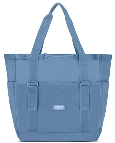 LARKSON Strandtasche - Smilla - Badetasche mit Reißverschluss - Shopper Tasche Damen & Herren - Familie Strand Beach - Einkaufstasche aus Recyceltem PET