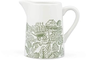 Half Moon Bay In The Allotment JUGKH03 Pichet en céramique Vert/blanc 500 ml