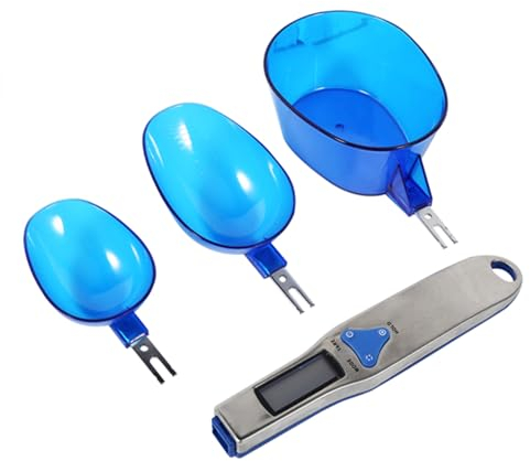Báscula de Cuchara Digital Electrónica de Primera Calidad, Herramienta de Medición de Peso Precisa de 500/0,1 G, Báscula de Cocina con 3 Cucharas Reemplazables, Superficie de