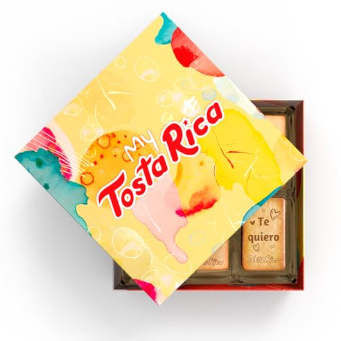 My TostaRica - Galletas con mensaje “Te quiero” - Contenido: 30 Galletas Impresas con Dedicatoria - Regalo con Mensaje Impreso