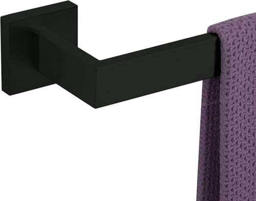 Barra portasciugamani per bagno 30/40/61/71/71/81/91 cm, porta asciugamani da cucina nero opaco, montaggio a parete, in acciaio inossidabile SUS304, design moderno quadrato (nero opaco, 81 cm)