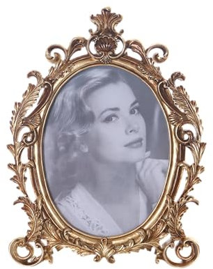 BM-011 Cadre photo élégant de style baroque - Style maison de campagne - Décoration - Dimensions : 15 x 20 cm - Or antique