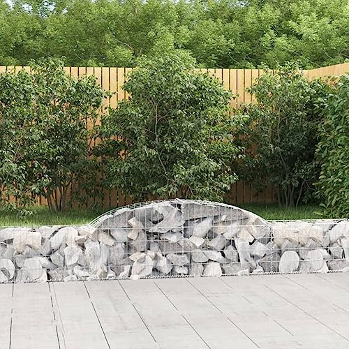 Gabionen mit Hochbogen 5 Stk. 300x30x40/60 cm Verzinktes Eisen,jiangboyue-3146470