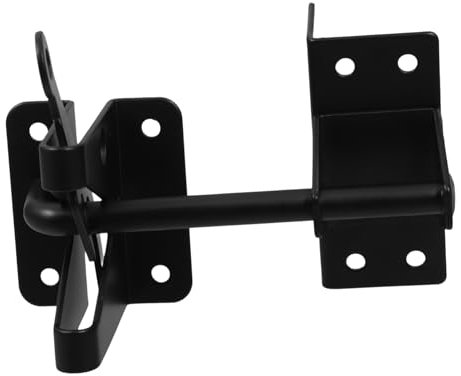 Vaguelly 1 Ensembles Loquet De Porte Pour Clôture Loquet De Portail Extérieur à Ressort Kit De Serrure De Portail Avec Charnière Serrure Robuste Pour De Piscine Et Porte-fenêtre
