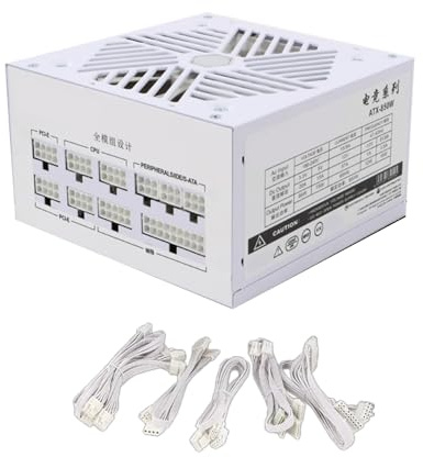 KHZen 110-240V Fully Modulars 850W Computer Power Supply Unit With Silents 120mm White Fan For Efficient Cooling