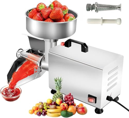 Macchina Elettrica Per Passare Il Pomodoro Colino elettrico, macchina per macinazione commerciale - Setacciatura professionale per salse e puree fatte in casa - Filtro in acciaio resistente