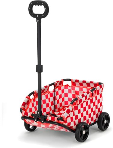 Hundewagen für kleine Hunde, zusammenklappbarer Kinderwagen, tragbar, rollender Hundewagen für den Außenbereich