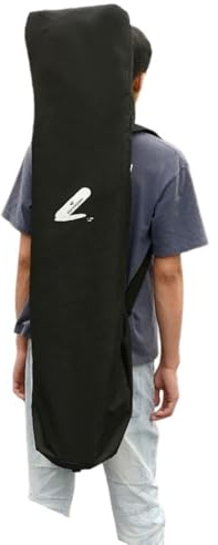 Portable Longboard Skateboard Backpack | 46inches Foldable Long Board Danceboard Travel Carry Bag | Professional for Beginner Longboard Players | Unisex Design for Men, Women, Youth and Adults