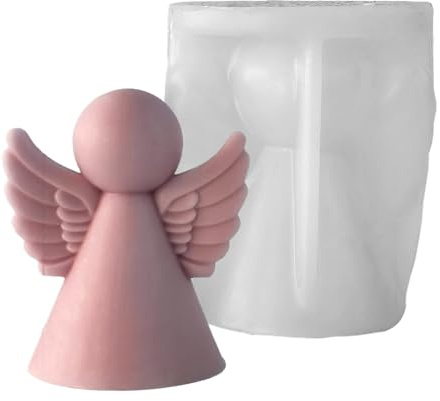 Lpoppcx Molde De Silicona De Ángel,Moldes 3D En Forma De Ángel Para Resina Epoxi - Liberación Fácil,Para Arcilla Cemento Postre Chocolate
