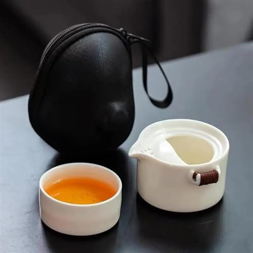 Ensembles De Tasses A Thé Service Thé Voiture En Porcelaine Blanche 1 Théière Tasse Sac Bouilloire Céramique Tasses Samovar Bouilloires Shu Puer(C)