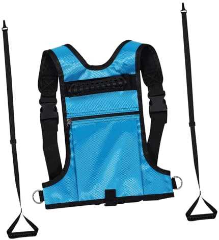 Kisangel Ski Harness Regolabile con Tasca con Cerniera Imbracatura Traspirante per Snowboard con Guinzaglio di Sicurezza Accessorio Multifunzionale per Apprendimento e Sport Invernali